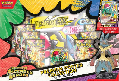POKEMON ASCENDED HEROES LUCARIO EX POSTER COLLECTION